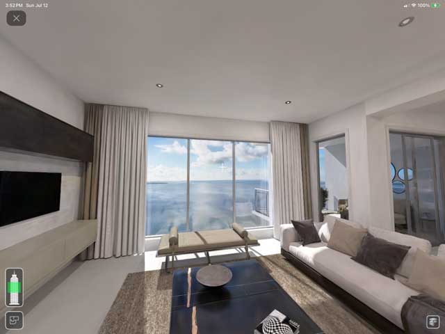 Residence view switching by floor level